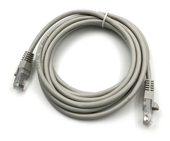 Патч-корд Buro UTP 4 пары cat.5e CCA molded 3м серый RJ-45 (m)-RJ-45 (m) (UTP-5E-3M-G)