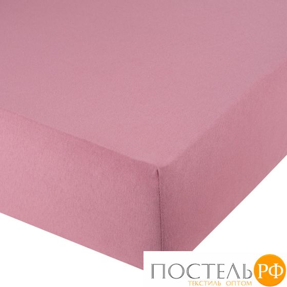 Простынь на резинке трикотажная (PT пудровый) 160x200