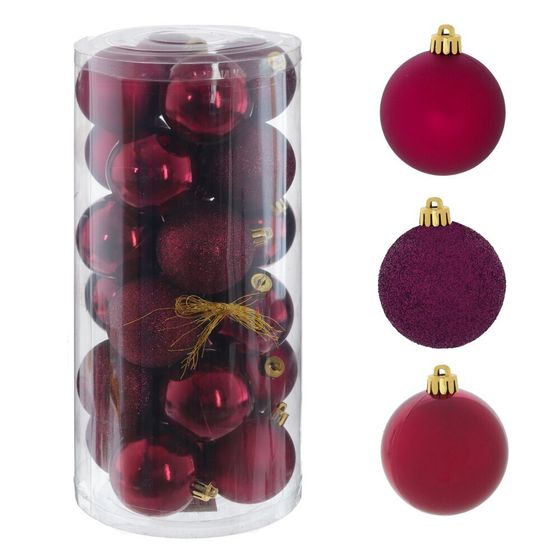 Набор из 24шт Украшение новогоднее &quot;Шар&quot;, D 6 см, L14 W14 H30,5 см