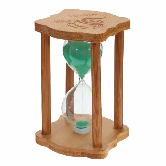 Часы песочные (10 мин.), Д9 Ш9 В14 см, 4в.