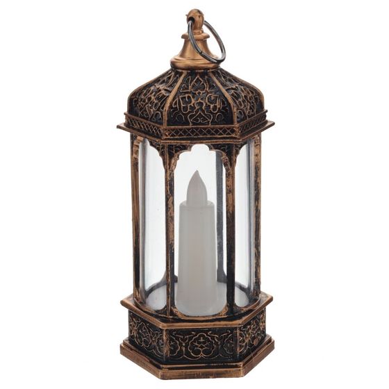 Изделие декоративное "Фонарь" с подсветкой (3хАG13), L5,5 W6 H13,5 см, 4в.