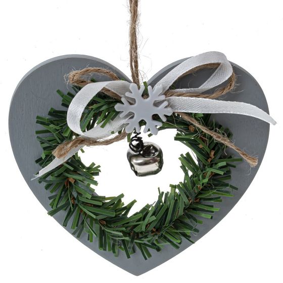 Изделие декоративное подвесное &quot;Сердце/Ёлка/Звезда&quot;, L10,5 W1 H9,5 см, 3в.