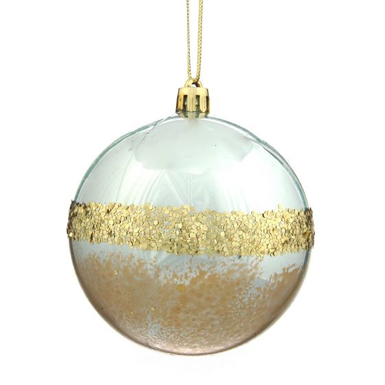 Набор из 12шт Украшение новогоднее Шар "Золотое кольцо Сатурна", D8 см L35 W26 H9 см D8 см