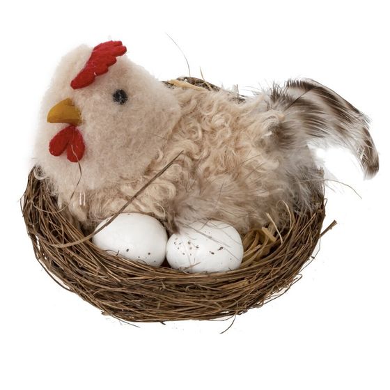 Изделие декоративное &quot;Гнездо пасхальное&quot; (блок 6шт), L7 W7 H7 см, 3в.