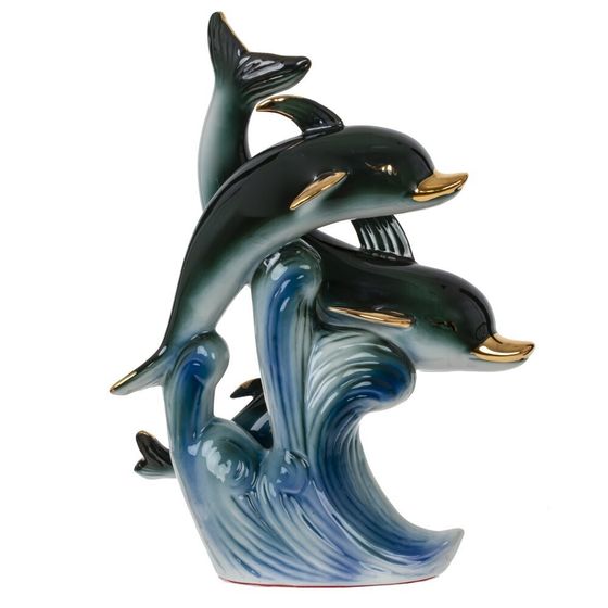 Фигурка декоративная "Дельфины", L16 W8 H22 см