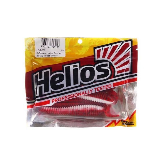 Виброхвост Helios Catcher Red &amp; White, 9 см, 5 шт. (HS-2-003)