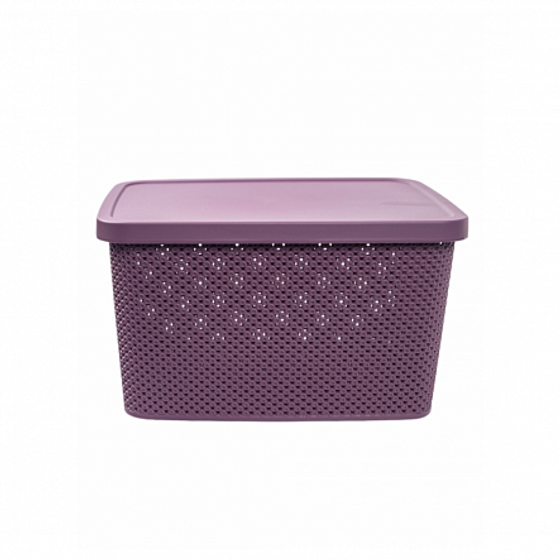 Коробка для хранения DIAMOND фиолетовая L 19л с крышкой