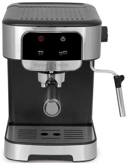 Кофеварка рожковая Zigmund&amp;Shtain Al caffe ZCM-881 1200Вт стальной