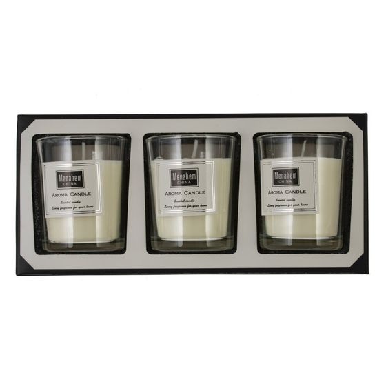 Набор из 3-х свечей ароматических, D 4.5 см, L20 W9,5 H5,5 см