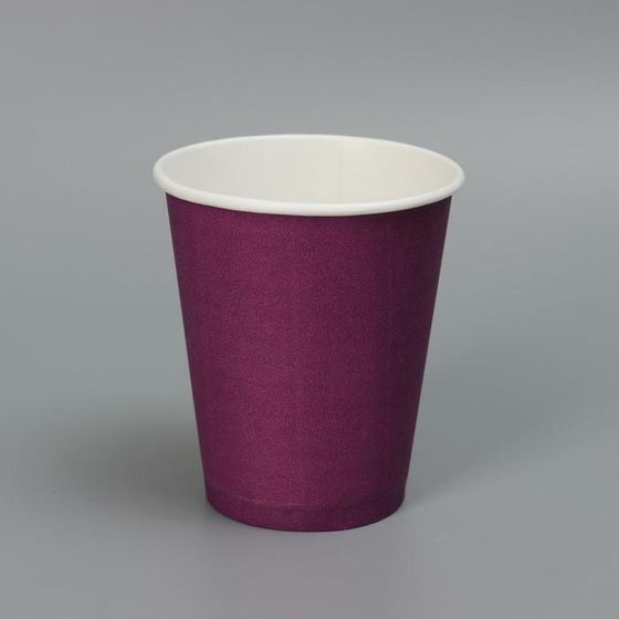 Стакан бумажный &quot;Фиолетовый&quot; для горячих напитков, 250 мл, диаметр 80 мм