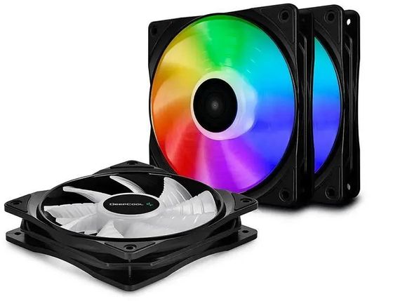 Вентилятор Deepcool CF120-3 IN 1 черный 120x25мм - 3шт 1500rpm LED 4-pin (DP-FA-RGB-CF120-3)