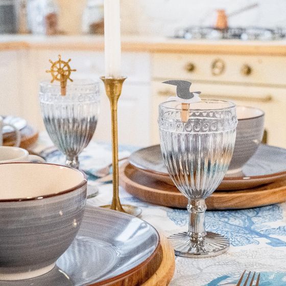 !Набор декоративных прищепок "Sea love" 4 шт, фетр/дерево