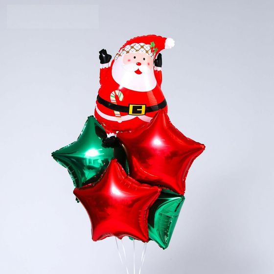 !09 Букет из шаров 5 штук «Новогодняя ночь», фольга