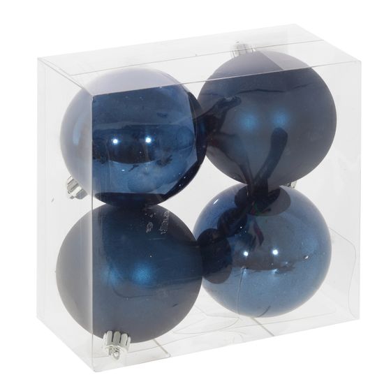 Набор из 4шт Украшение новогоднее &quot;Шар&quot;, D 8 см, L16 W8 H16 см