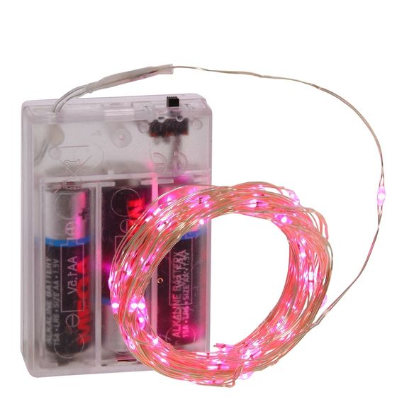 Электрогирлянда (60 фиолетовых LED, 1 реж свеч,серебр шнур, 1 W), L6м, 3хAA, н/п