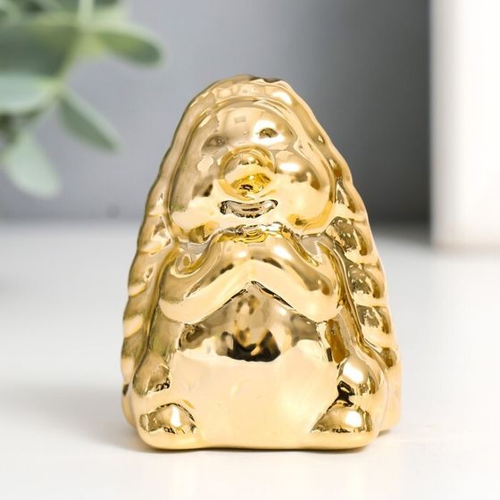 Сувенир керамика &quot;Ёжик&quot; серебро 5х4,5х6,7 см