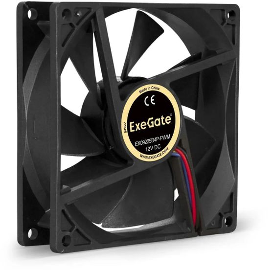 Вентилятор Exegate EX288927RUS черный 92х92x25мм 2200rpm 4pin