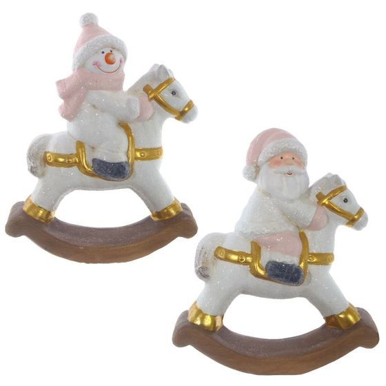 Фигурка декоративная &quot;Дед Мороз&quot;, &quot;Снеговик&quot;, L20 W8 H25 см, 2в.