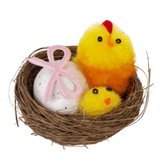 Набор из 2-х изделий декоративных "Гнездо пасхальное" (5,5*4), L11 W6 H6 см