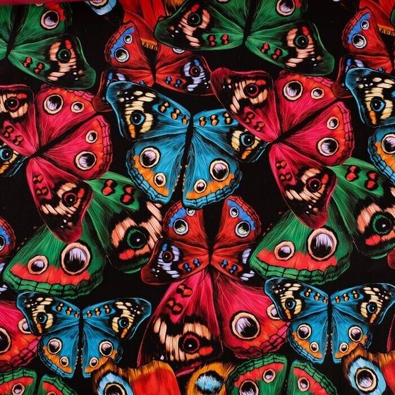 !09 Бумага глянцевая (набор 2 листа) двусторонняя «Бабочки», 70 × 100 см.