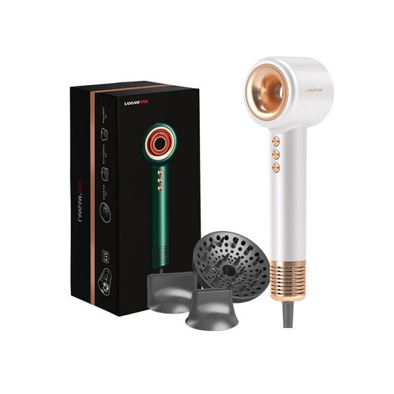 Lansam Hair Dryers 1400W Negative Ion Hair Care Quick Dry High Power Leafless High Airflow Smoothing LS-6001BJ1