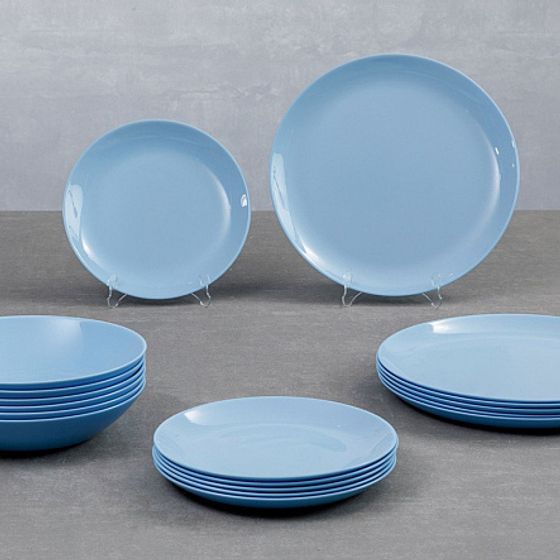 Столовый набор 18 предметов ДИВАЛИ ЛАЙТ БЛЮ