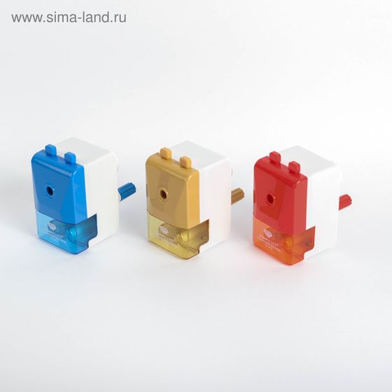 !Точилка механическая с контейнером "Классика", МИКС