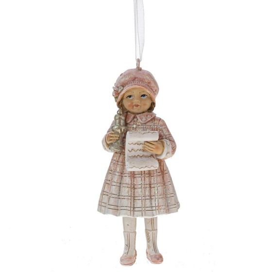 Фигурка декоративная подвесная "Девочка", L5,5 W4,5 H11 см, 2в.