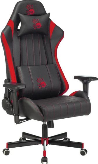 Кресло игровое A4Tech Bloody GC-990 экокожа черный/красный