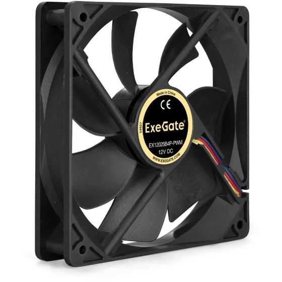 Вентилятор ExeGate EX12025B4P-PWM черный 120x25мм 1500rmp 4pin (EX283391RUS)