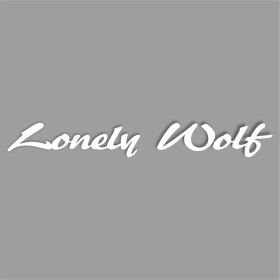 Наклейка &quot;Lonely Wolf&quot;, Одинокий волк, белая, плоттер, 700 х 100 х 1 мм