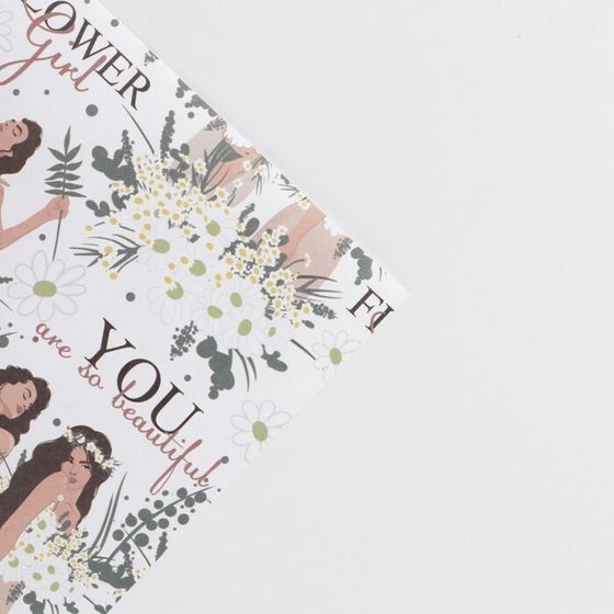 !Бумага упаковочная 2 листа крафтовая «Девчули», 50 × 70 см.