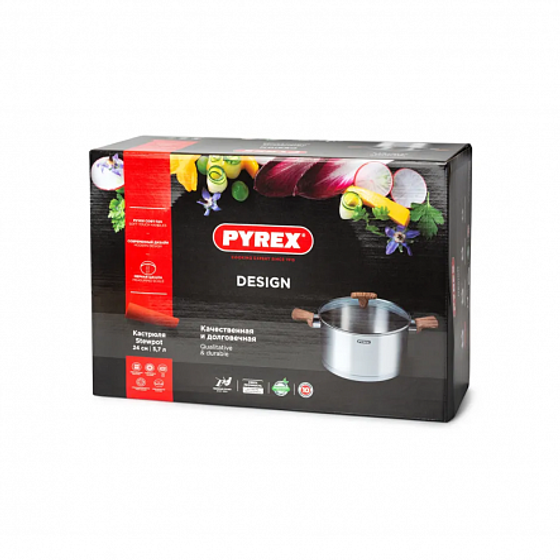 Кастрюля Design 24x11.5см 5.0л
