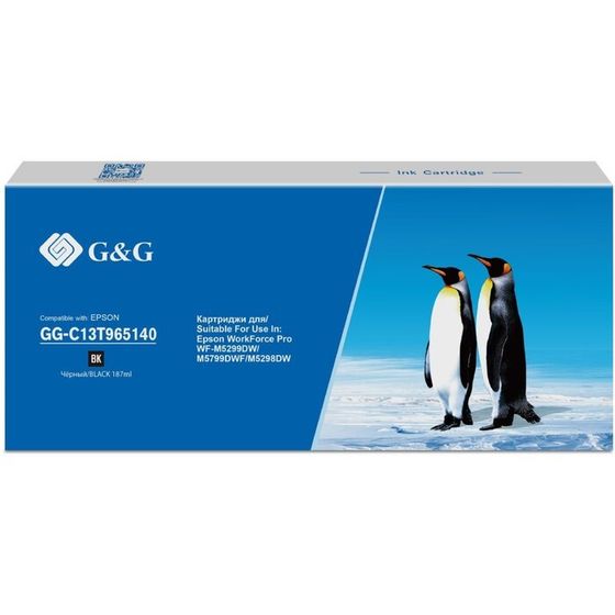 Картридж G&amp;G GG-C13T965140 T9651, для Epson Pro WF-M5299DW/M5799DWF/M5298DW, 187 мл, цвет чёрный