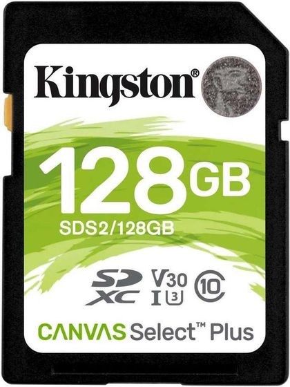 Карта памяти SDXC 128Gb Kingston SDS2/128Gb Canvas Select Plus