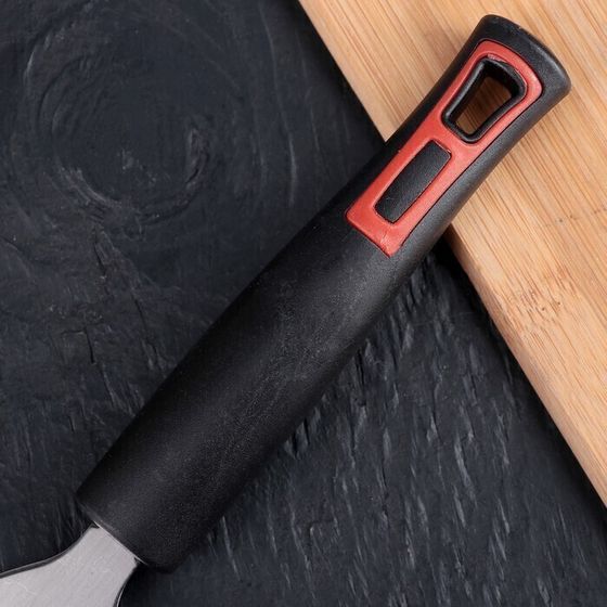 !09 Овощечистка горизонтальная «Чили», 18,5 см, цвет чёрный