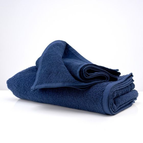 Полотенце махровое «Ринг», размер 70х140 см, цвет тёмно-синий