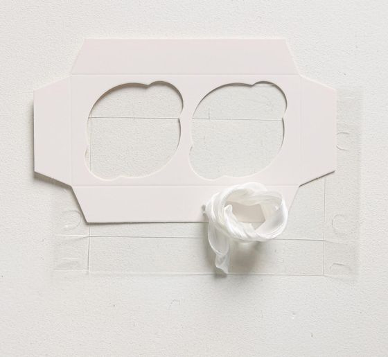 !09 Коробка (набор 4 штуки) на 2 капкейка "Be my Valentine", 16 × 8 × 10 см.