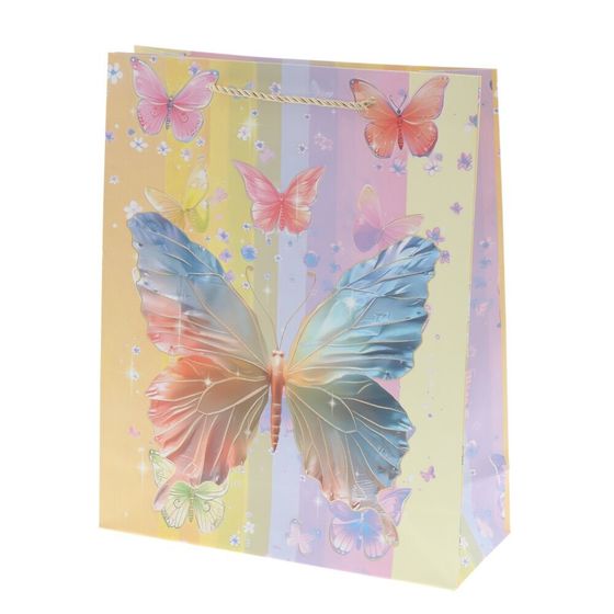 Пакет подарочный (бумага 210г/м2, блок микс 12шт), L26 W10 H32 см, 4в.