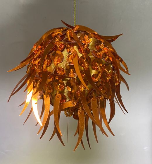 !09 Набор елочных шаров (набор 4 штуки) «Orange», d=9 см, цвет оранжевый