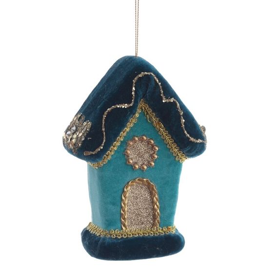 Украшение новогоднее &quot;Домик&quot;, L10,5 W6 H15 см, 4в.