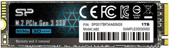 Накопитель SSD 1Tb Silicon Power PCI-E 3.0 x4 M.2 2280 SP001TBP34A60M28 M-Series