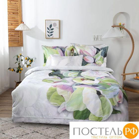 5860/10 КПБ 2сп SL Flower &quot;Hellebores&quot; н(2)70*70 н(2)50х70 сатин