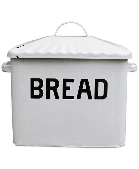 Enameled Metal &#39;&#39;Bread&#39;&#39; Box