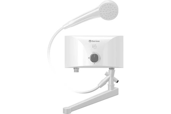 Водонагреватель Thermex Vetro 5500 combi проточный электрический кран/душ белый