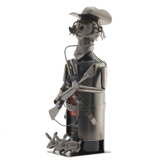 Подставка для бутылки &quot;Охотник&quot;, Д14 Ш12 В20,5 см