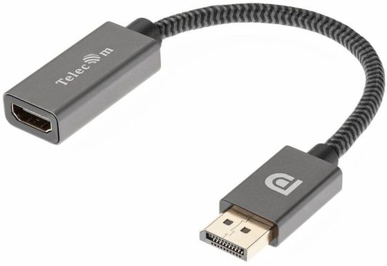Адаптер Telecom DisplayPort(m) - HDMI(f) 0,2м черный (TA560)