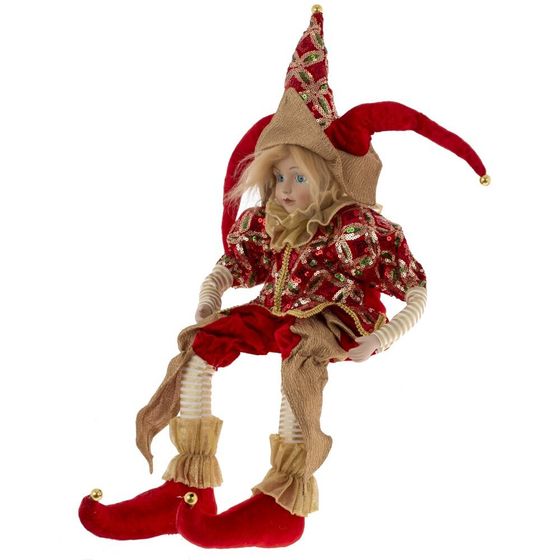 Игрушка набивная &quot;Клоун&quot; (муз, движ), L20 W18 H62/37 см