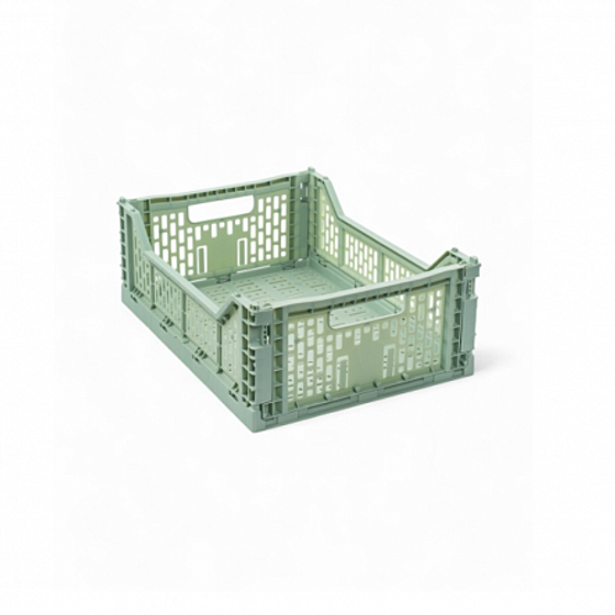 Корзина для хранения складная CASSA S зелёная 4л