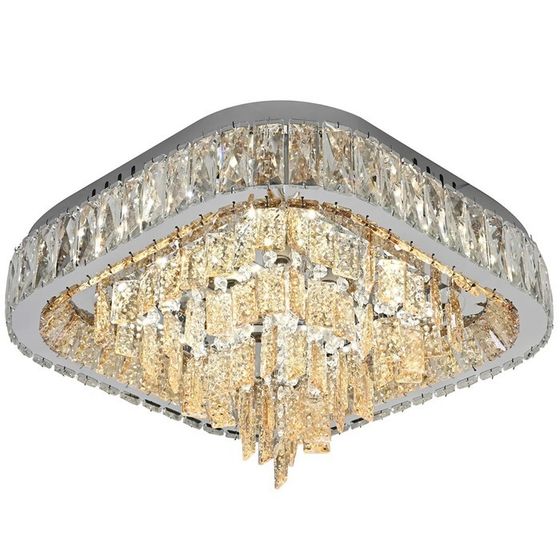 Светильник потолочный Escada, 10232/SG LED. 1х72Вт, LED, 6480Лм, 3000/4500/6000К, 450х450х260 мм, цвет хром